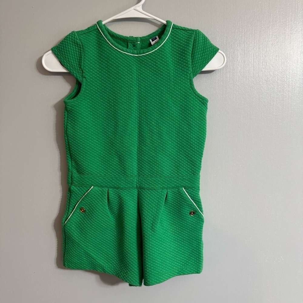 Janie and Jack Green Jumpsuit Romper Size 7